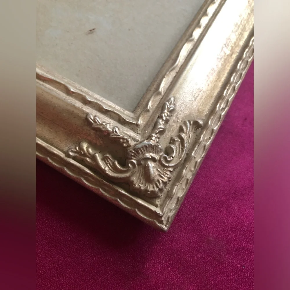 3 Gallery Wall Picture Frame Lot, Gold And Silver Tone, Metal Vintage, Small